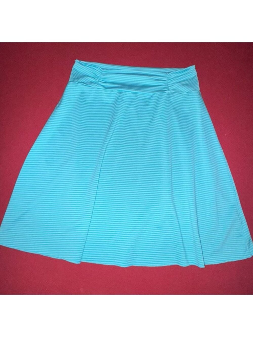 Women's Tranquility Colorado Clothing Company Striped Skirt Aqua Green Medium
